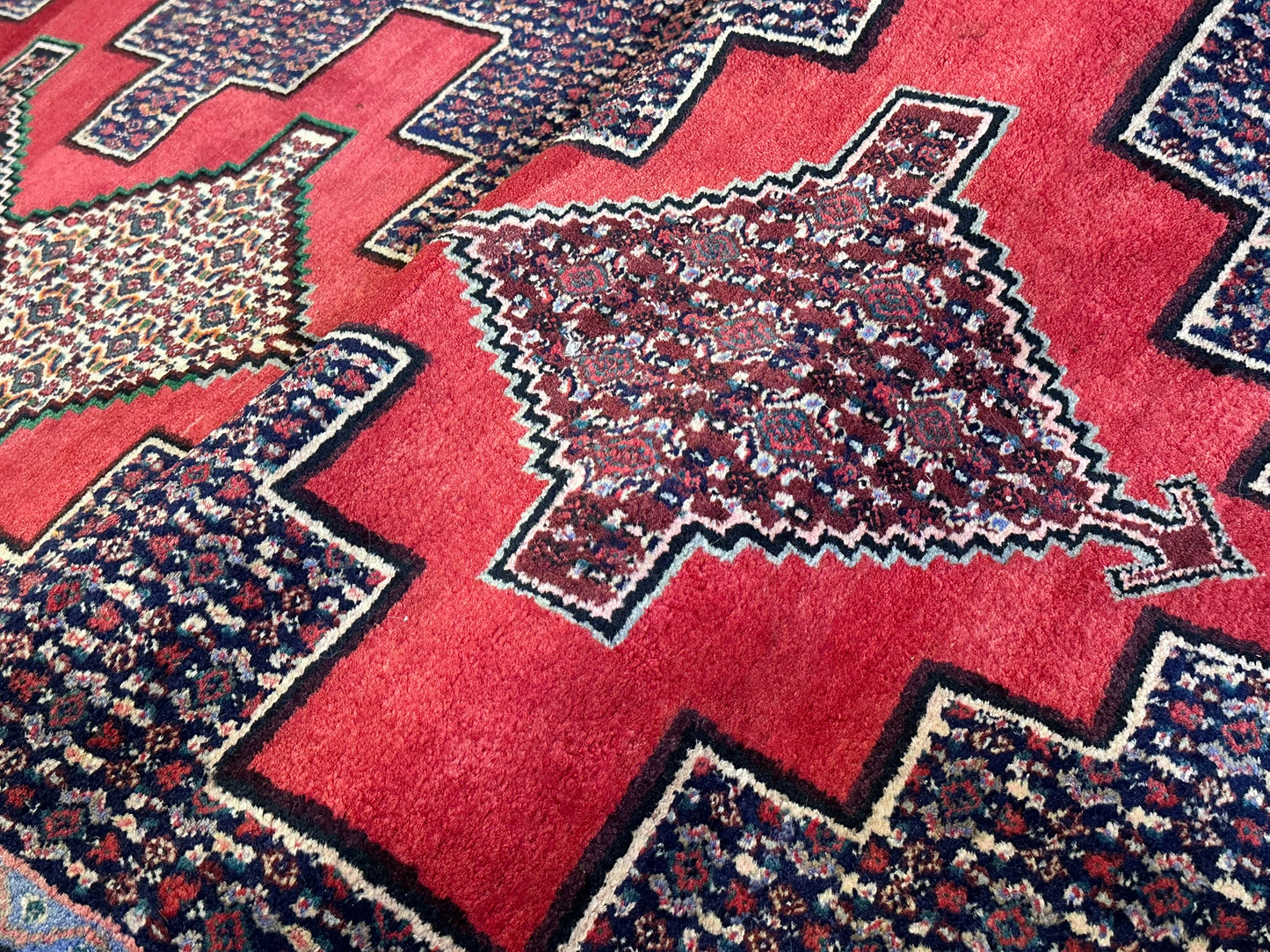 Orientteppich handgeknüpft Senneh Bidjar Läufer 300x90 cm