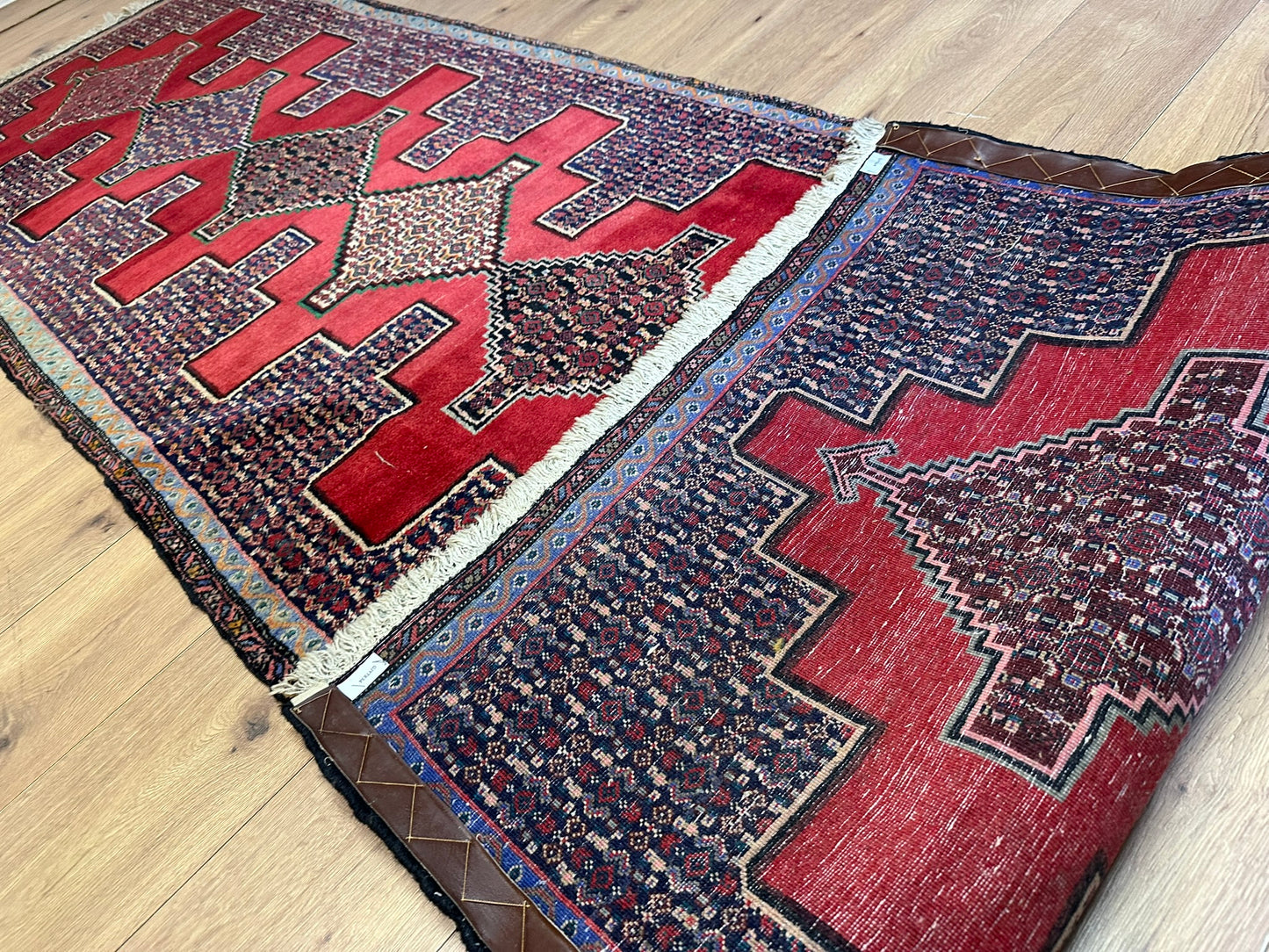 Orientteppich handgeknüpft Senneh Bidjar Läufer 300x90 cm
