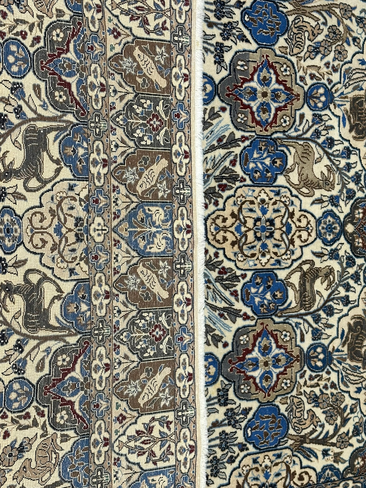 Orientteppich handgeknüpft Nain mit Seide 270x170 cm