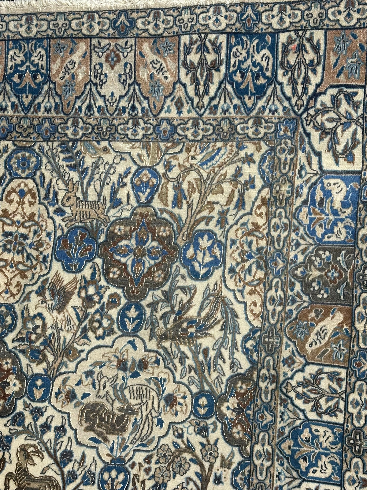 Orientteppich handgeknüpft Nain mit Seide 270x170 cm