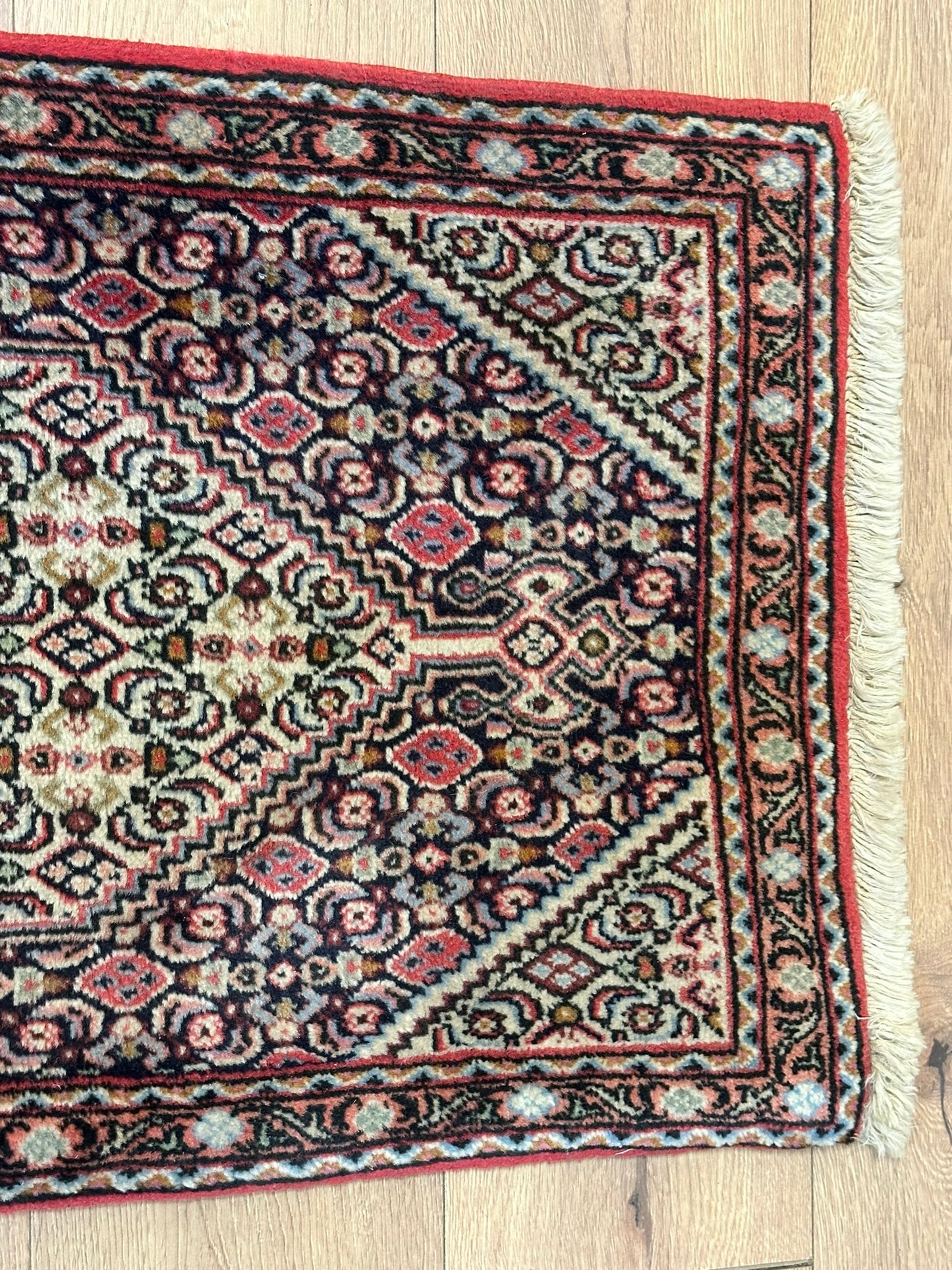 Orientteppich handgeknüpft Senneh Bidjar Läufer 285x50 cm