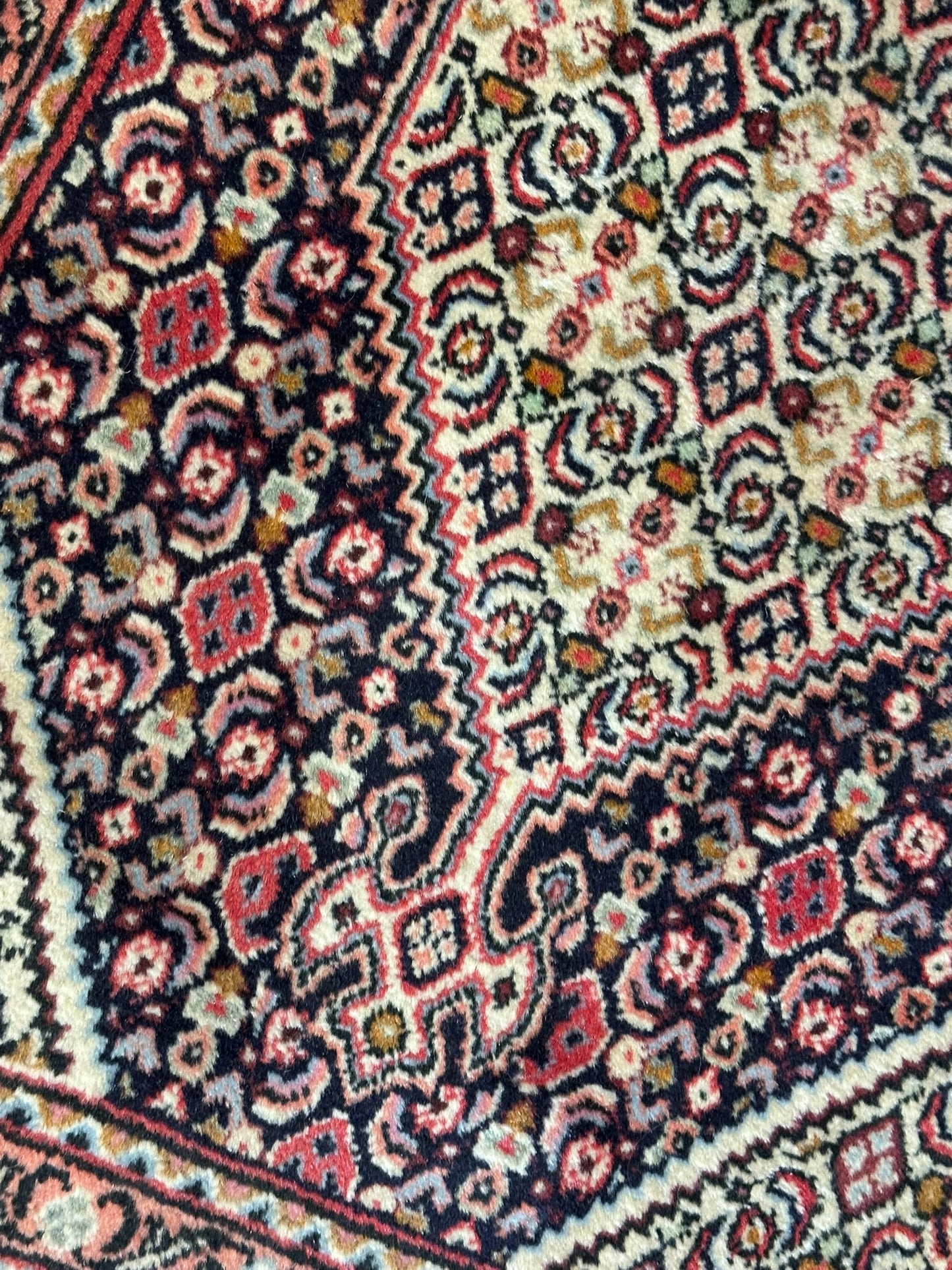 Orientteppich handgeknüpft Senneh Bidjar Läufer 285x50 cm