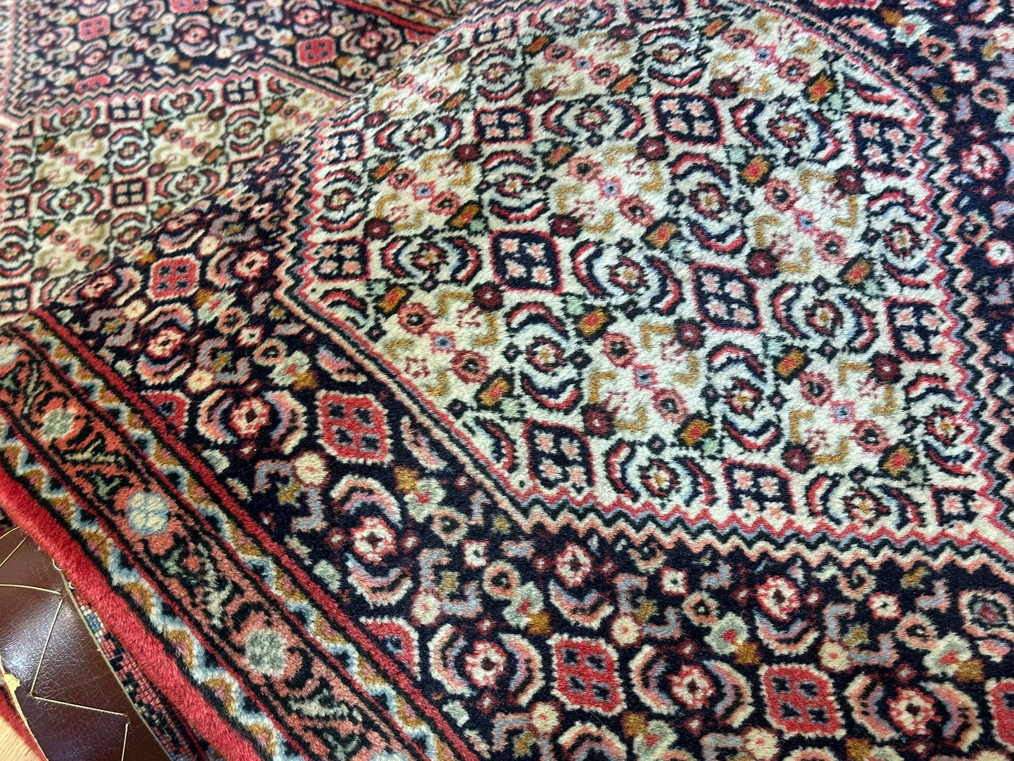 Orientteppich handgeknüpft Senneh Bidjar Läufer 285x50 cm
