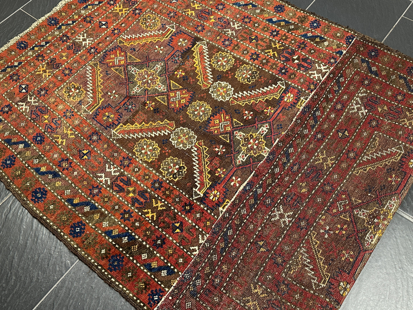 Antiker Handgeknüpfter Perser Orientteppich Belutsch - 183x127 cm