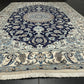 Orientteppich handgeknüpft Nain mit Seide 310x200 cm