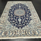 Orientteppich handgeknüpft Nain mit Seide 310x200 cm