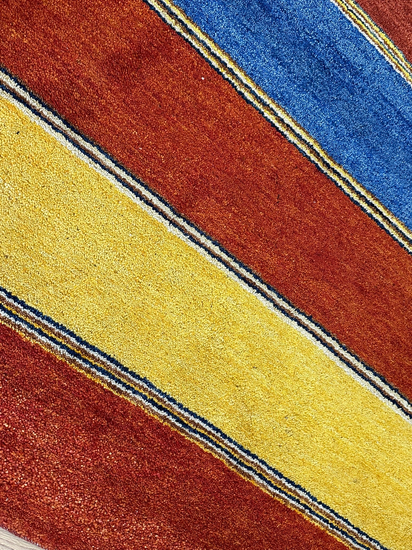 Orientteppich handgeknüpft Indian Gabbeh Streifendesign 180x125 cm