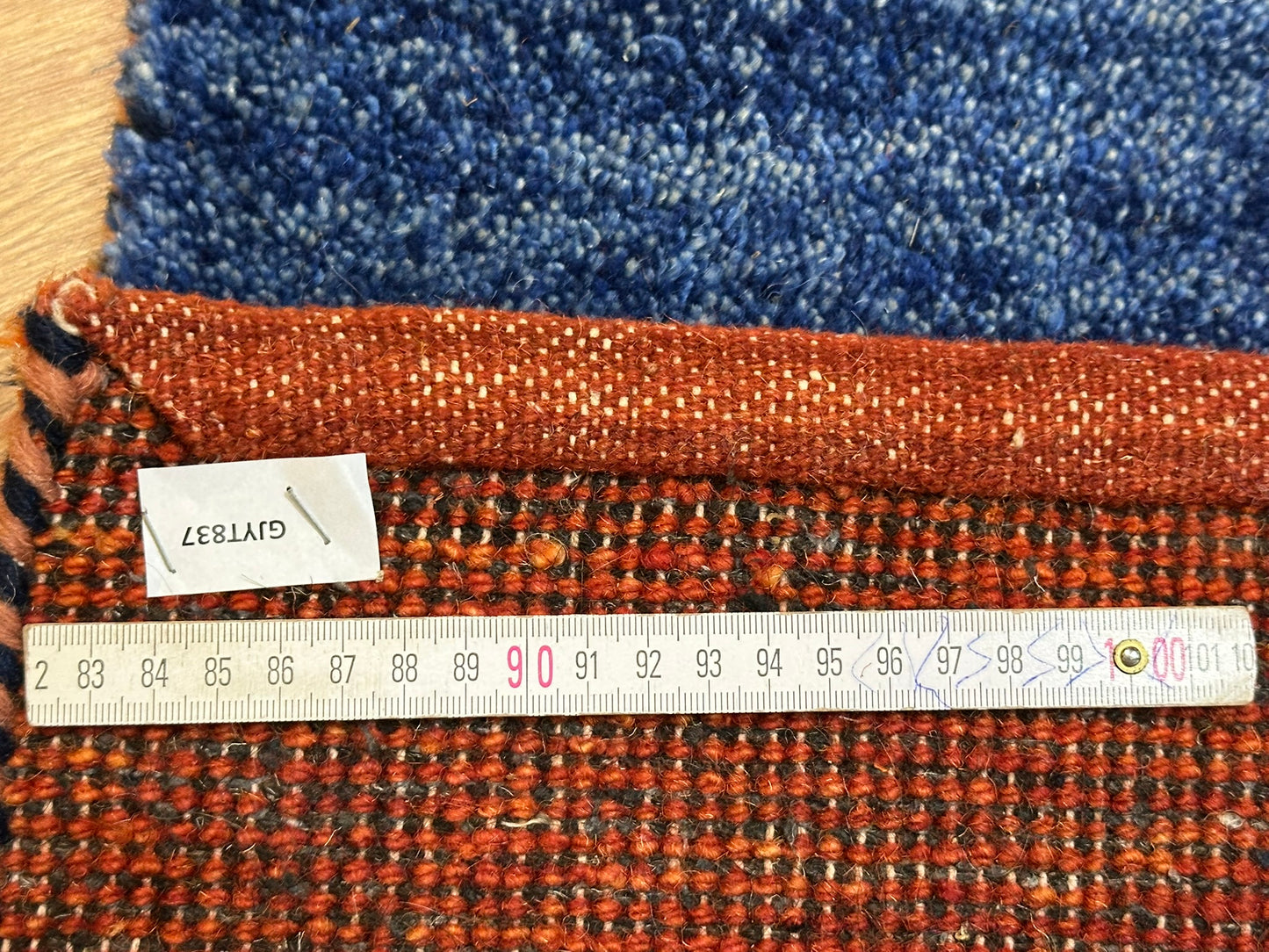 Orientteppich handgeknüpft Indian Gabbeh Streifendesign 180x125 cm