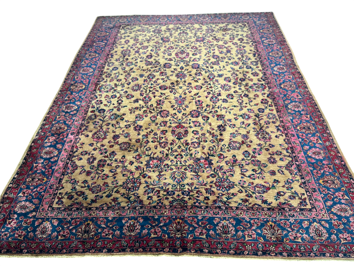 Antik Orientteppich handgeknüpft Keschan RE-Import  350x280 cm
