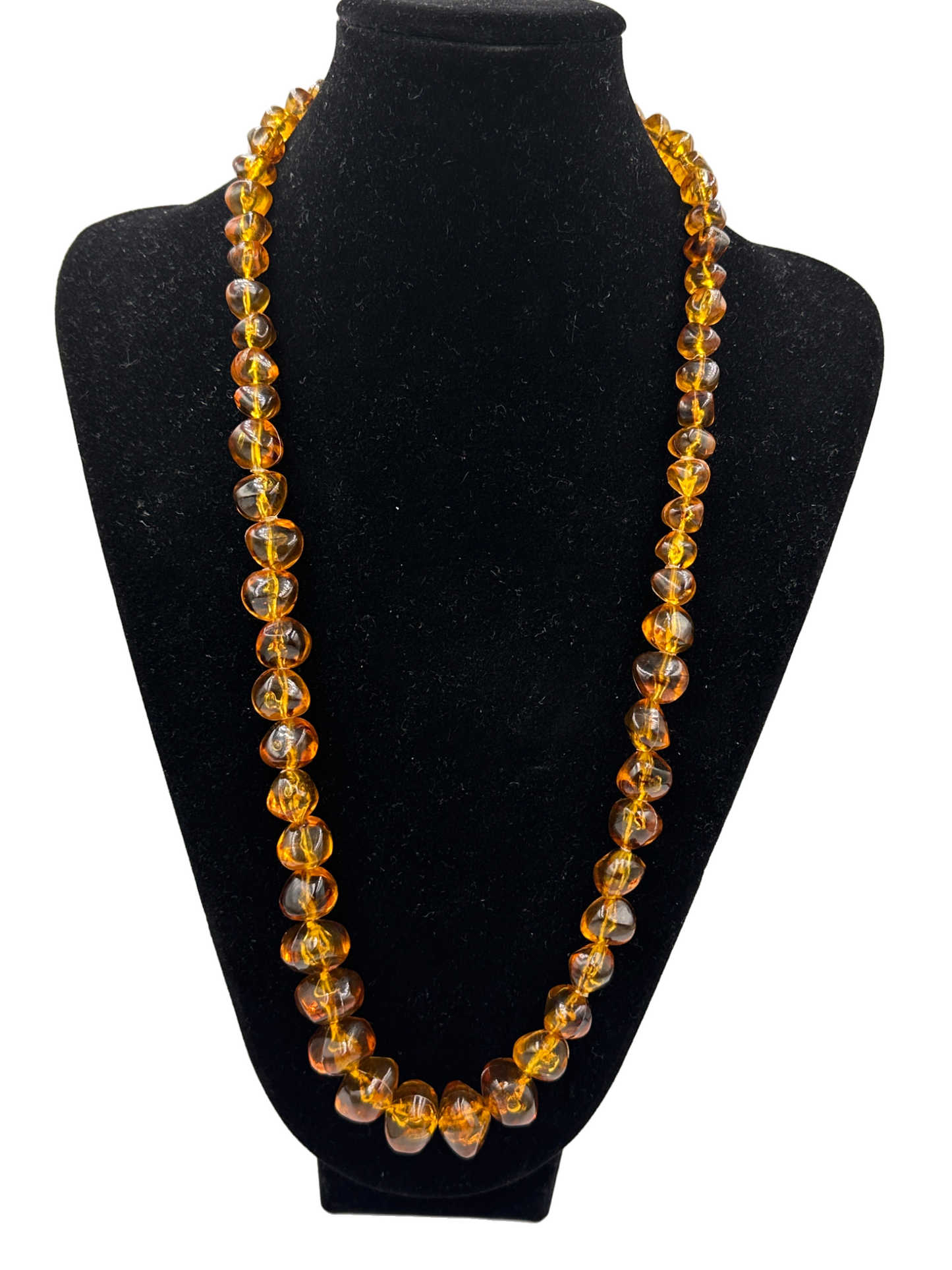 Bärensteinoptik Halskette mit goldfarbenem Verschluss
