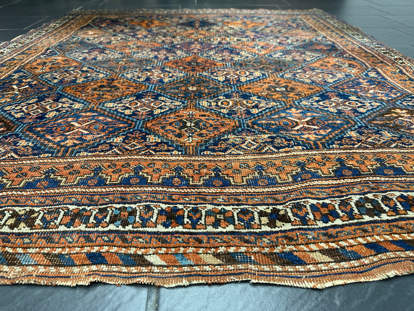 Antiker Handgeknüpfter Perser Orientteppich Afschari Teppich - 175x150 cm