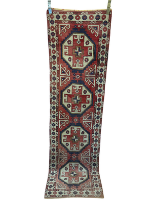 Orientteppich handgeknüpft Kasak Wollteppich 235x65 cm