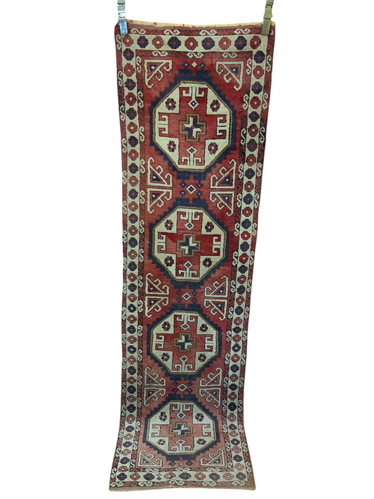 Orientteppich handgeknüpft Kasak Wollteppich 235x65 cm