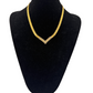 Vergoldete Collier-Halskette mit Zirkoniasteinen