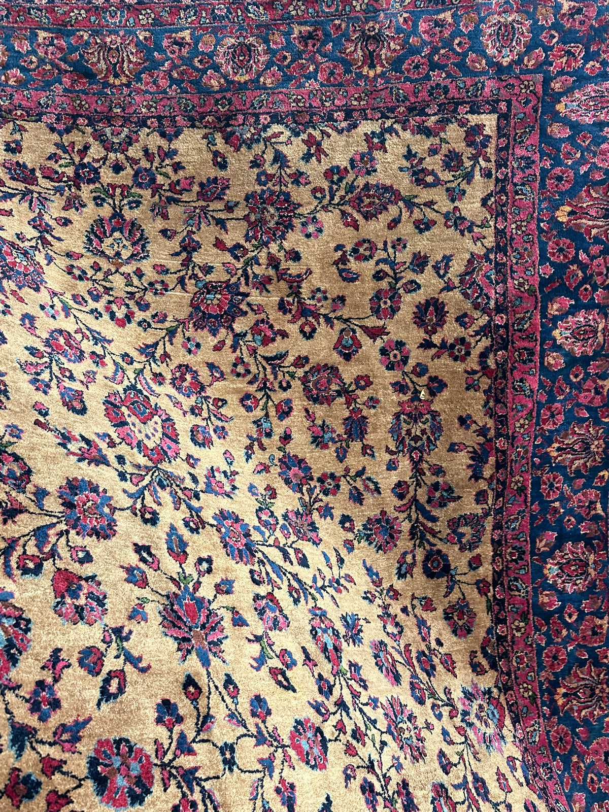 Antik Orientteppich handgeknüpft Keschan RE-Import  350x280 cm