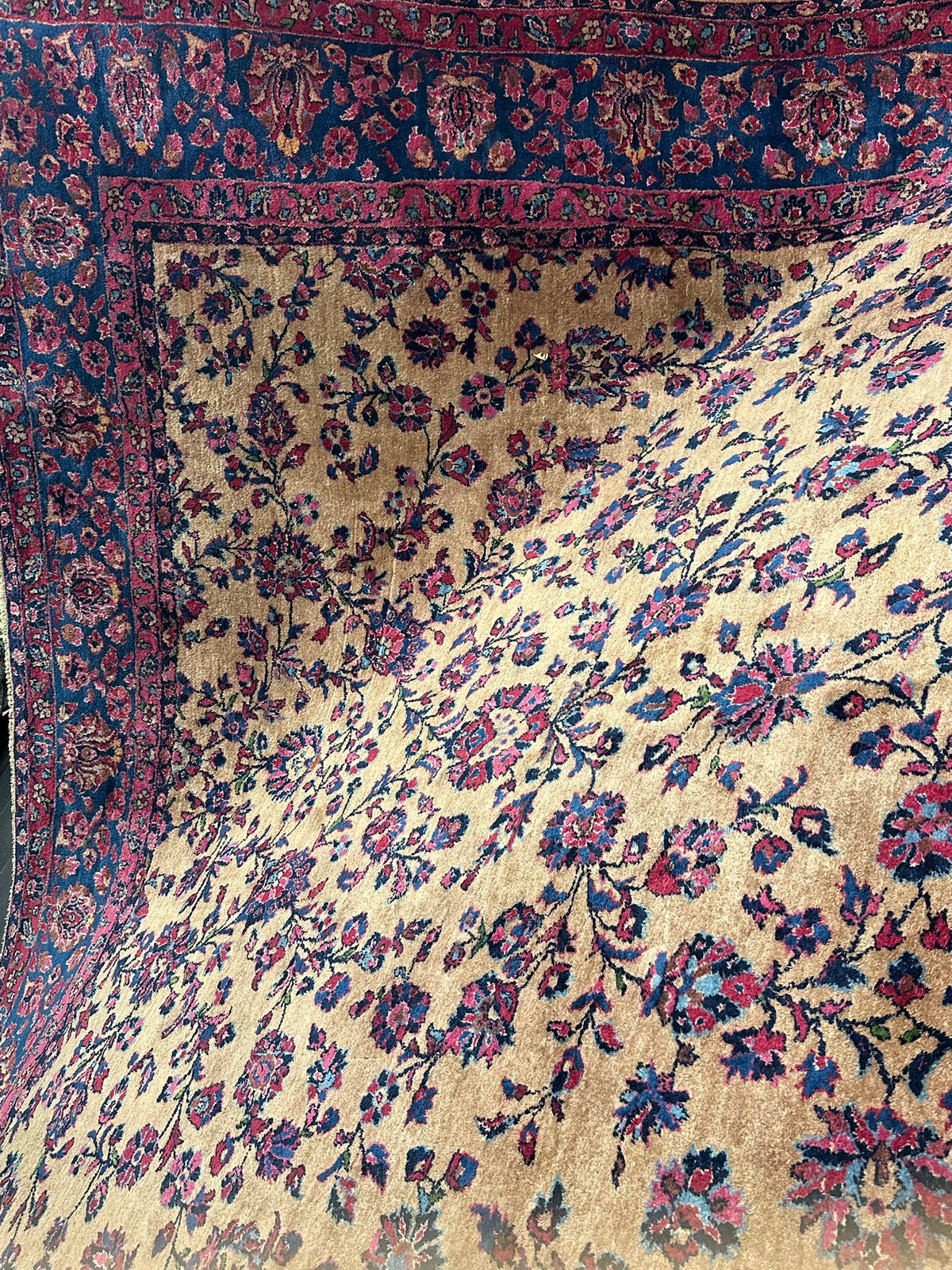 Antik Orientteppich handgeknüpft Keschan RE-Import  350x280 cm