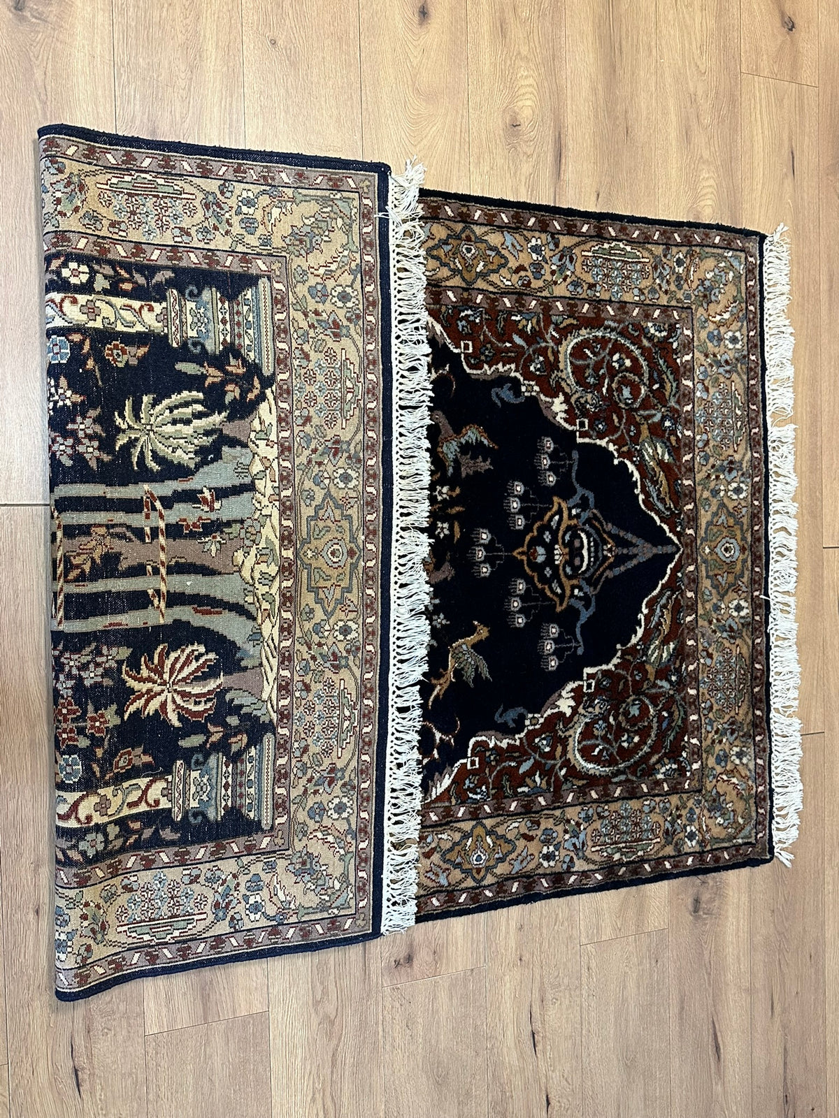 Orientteppich handgeknüpft Kaschmir Ghom Lebensbaum 190x125 cm