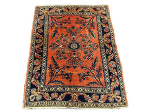 Antiker Handgeknüpfter Perser Orientteppich Sarough - 136x110 cm