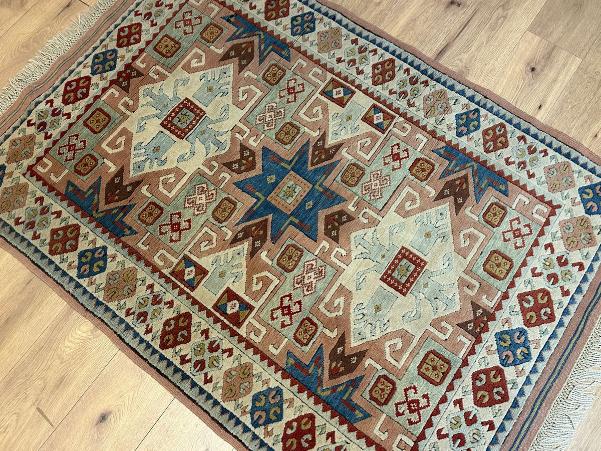 Orientteppich handgeknüpft Türkei Kazak 173x123 cm