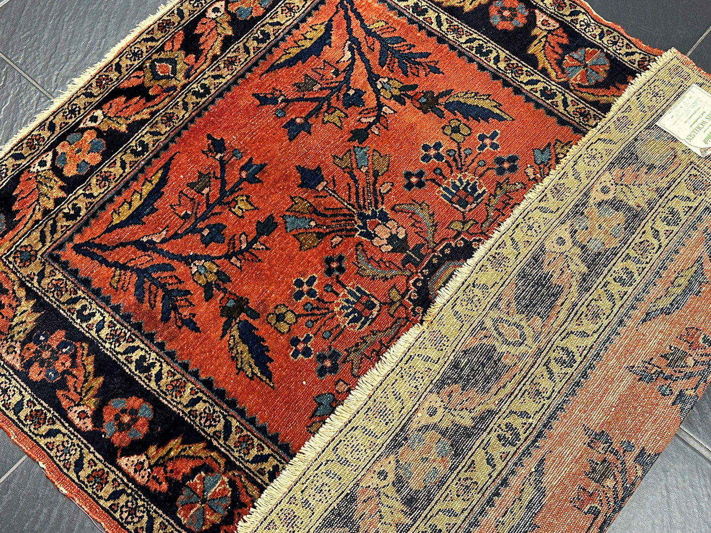 Antiker Handgeknüpfter Perser Orientteppich Sarough - 136x110 cm