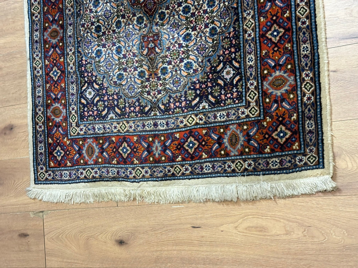 Orientteppich handgeknüpft Moud mit Seide 150x100 cm