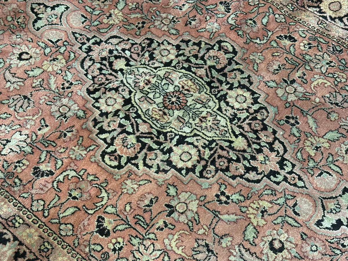 Orientteppich handgeknüpft Kaschmir Ghom Seide 190x125 cm