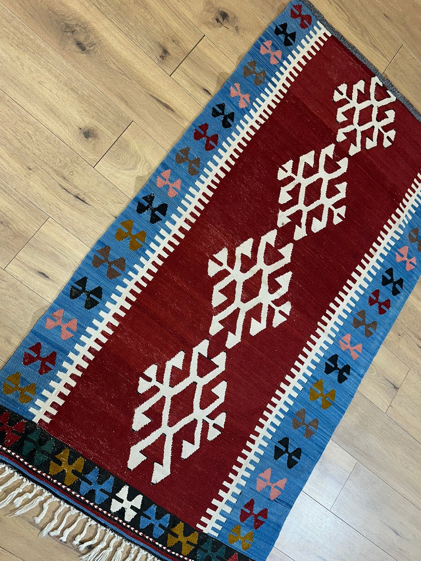 Orientteppich handgeknüpft Kelim 187x100 cm