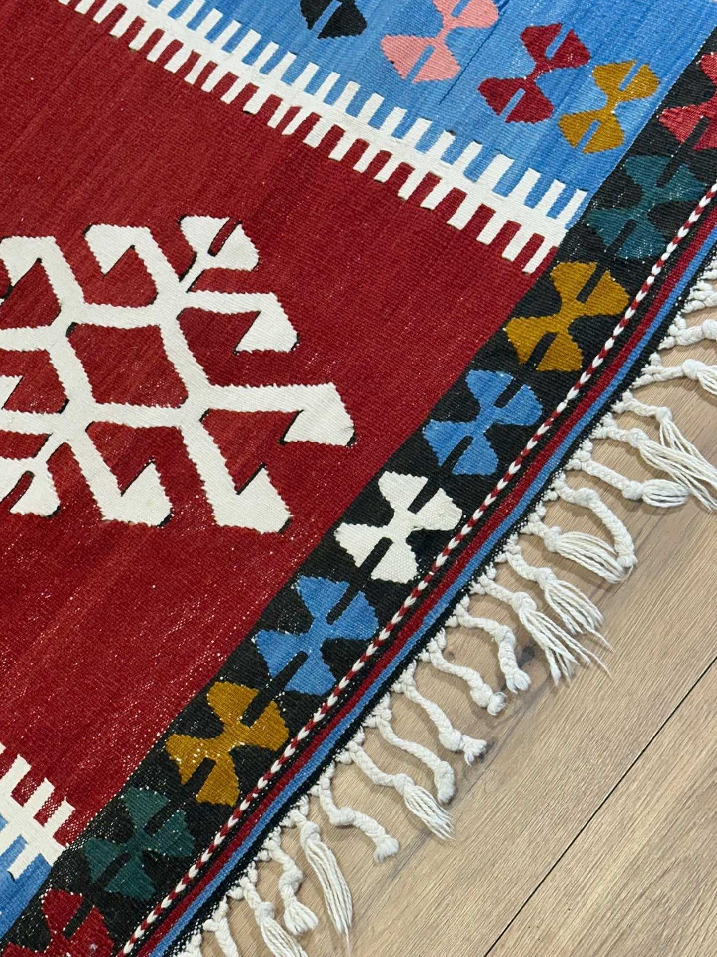 Orientteppich handgeknüpft Kelim 187x100 cm
