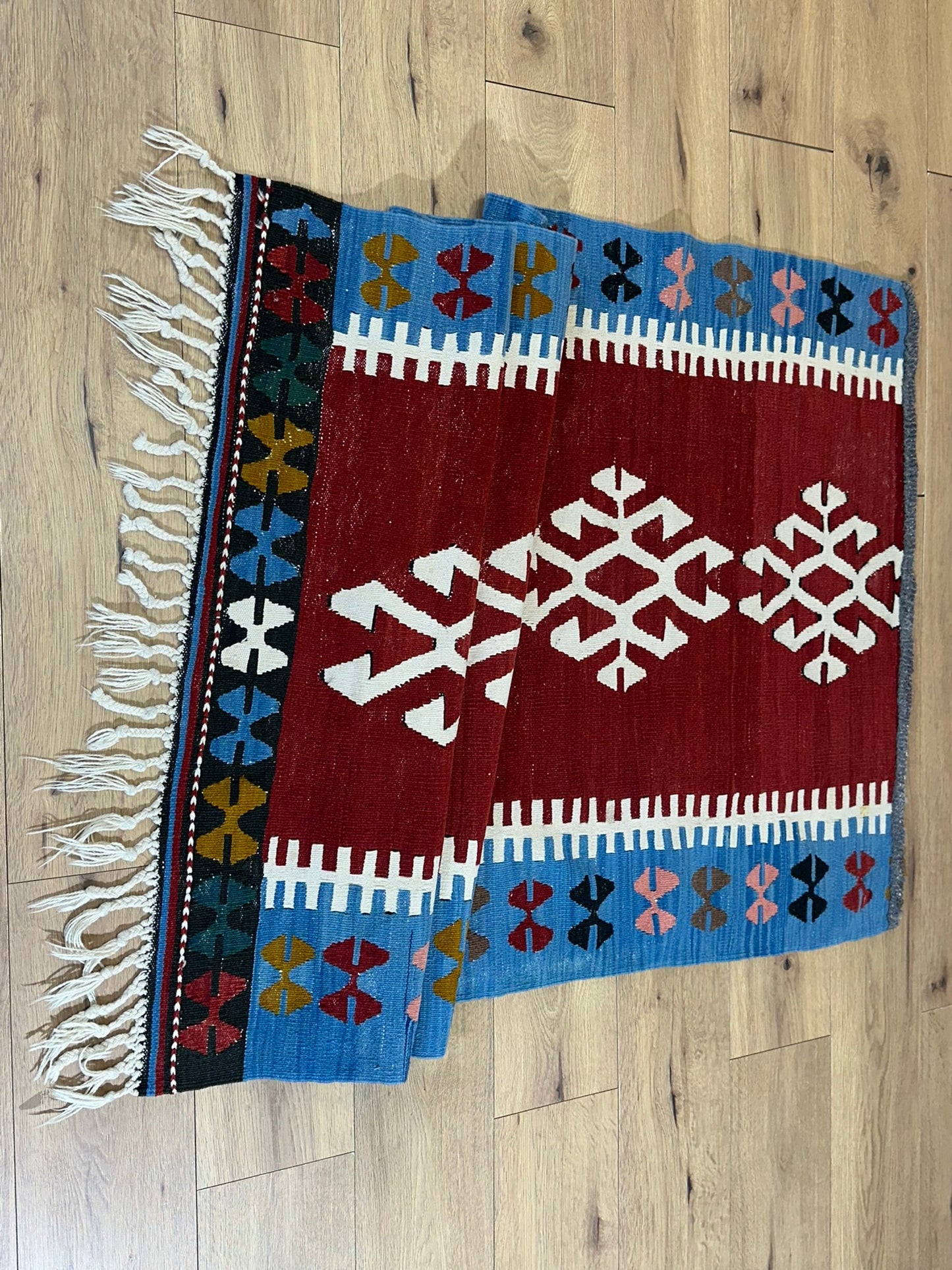 Orientteppich handgeknüpft Kelim 187x100 cm