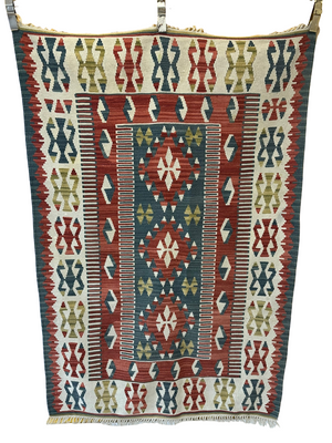 Orientteppich handgeknüpft Kelim 175x115 cm