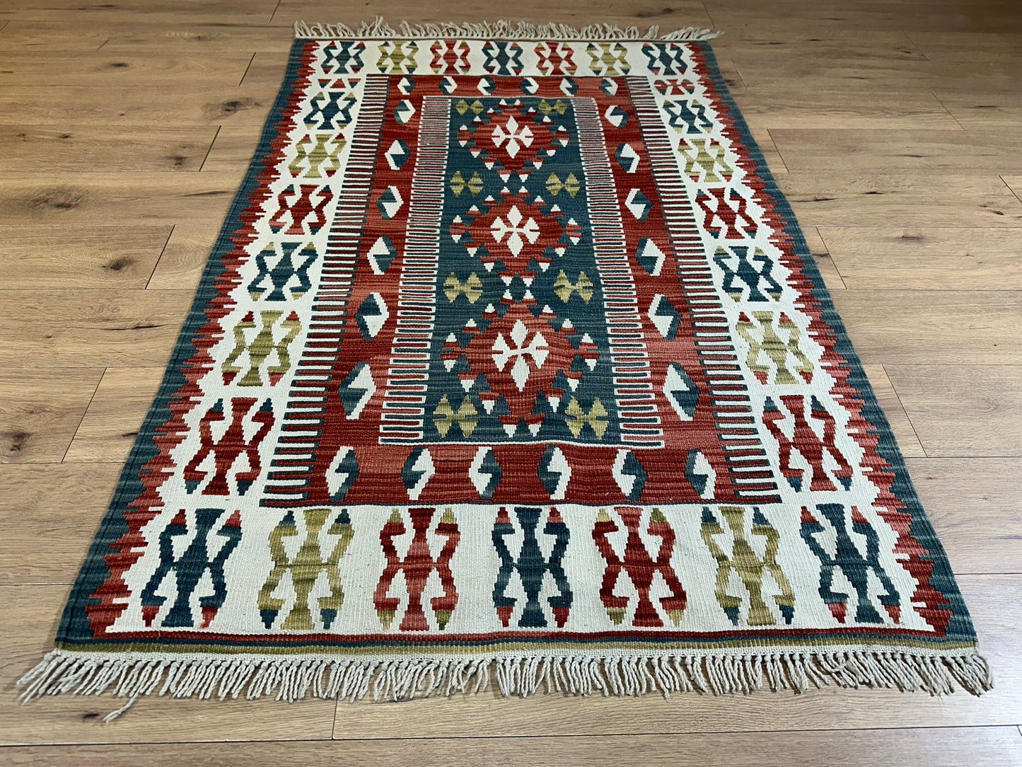 Orientteppich handgeknüpft Kelim 175x115 cm