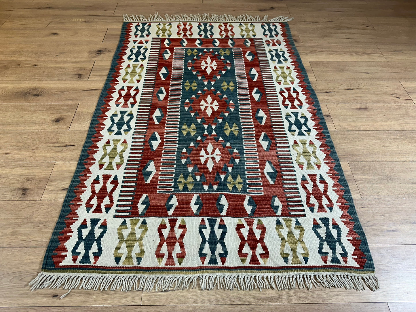 Orientteppich handgeknüpft Kelim 175x115 cm