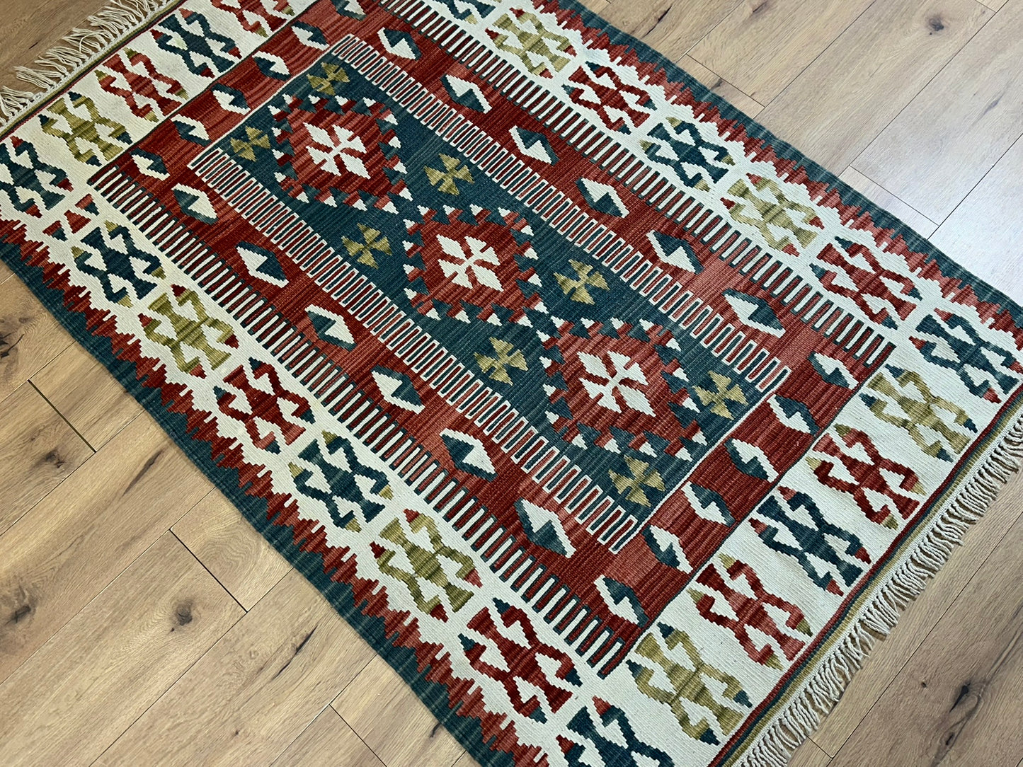 Orientteppich handgeknüpft Kelim 175x115 cm