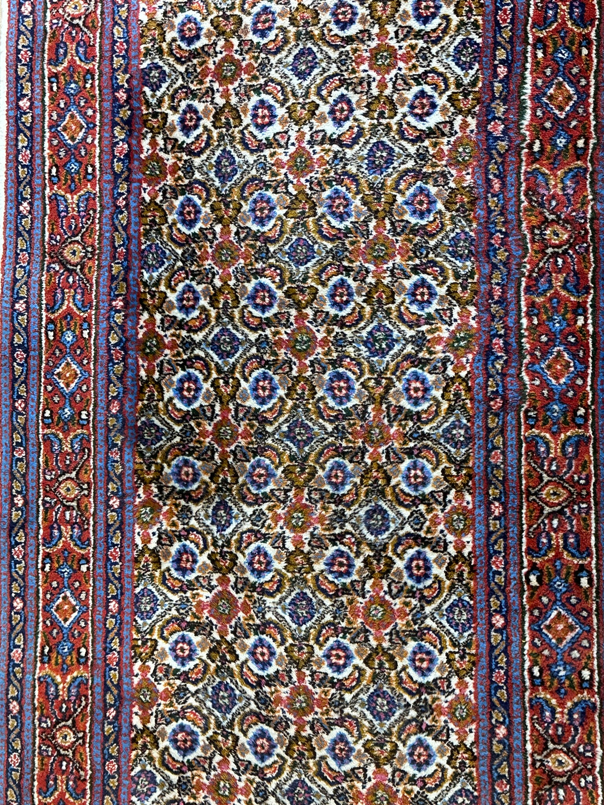Orientteppich handgeknüpft Moud Läufer 295x77 cm