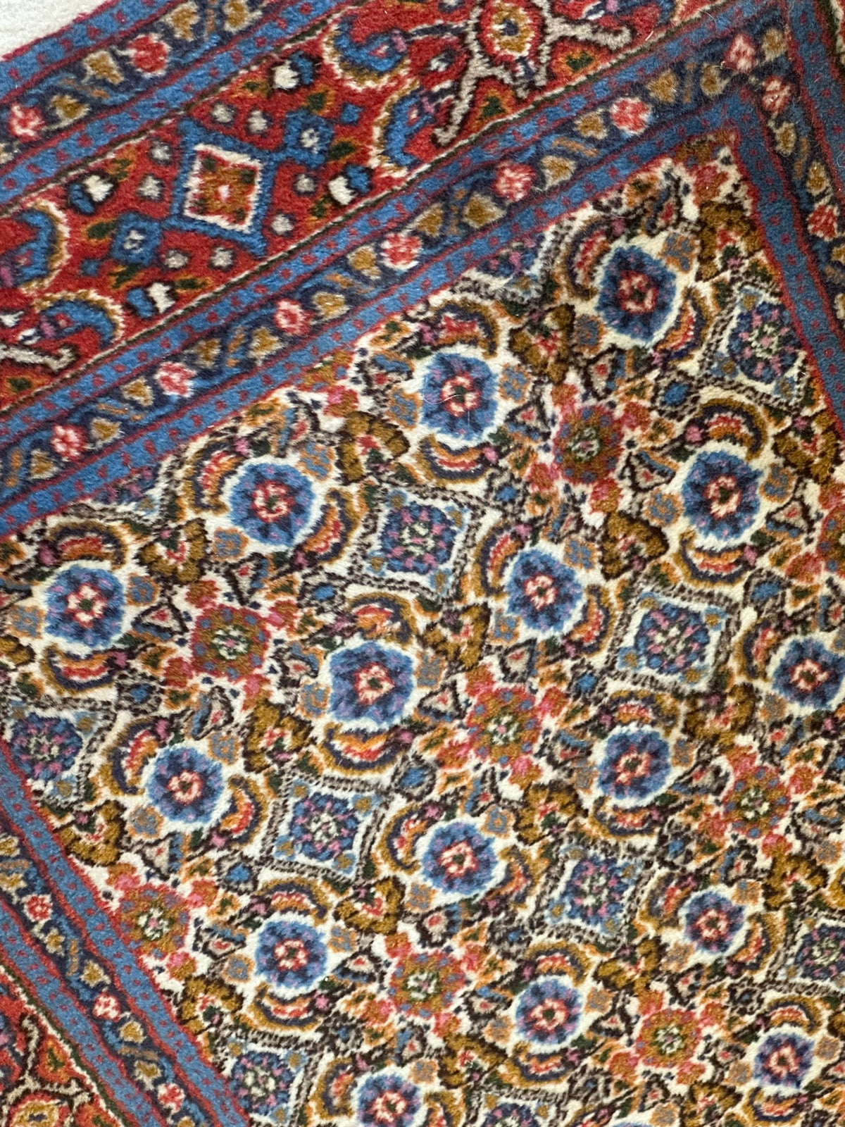Orientteppich handgeknüpft Moud Läufer 295x77 cm