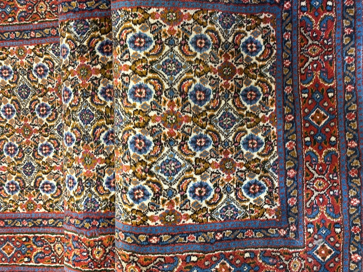 Orientteppich handgeknüpft Moud Läufer 295x77 cm