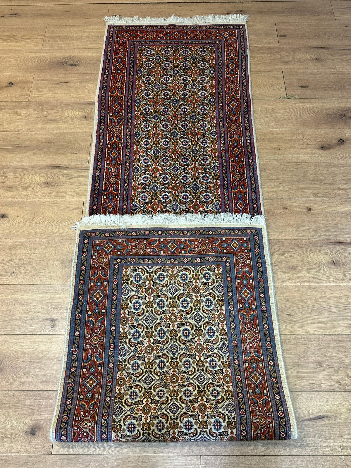 Orientteppich handgeknüpft Moud Läufer 295x77 cm