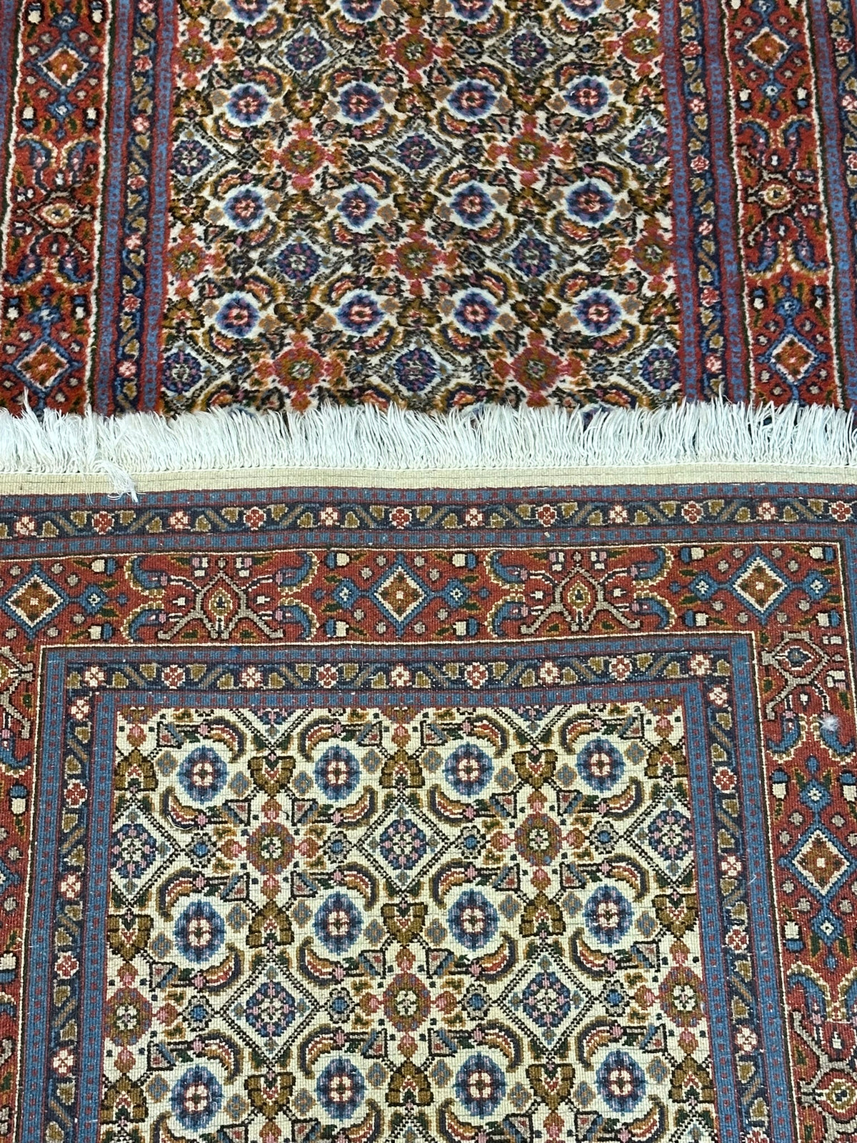 Orientteppich handgeknüpft Moud Läufer 295x77 cm