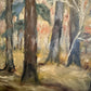 M. Herwick (XX) Ölgemälde Impressionistischer Waldblick 50x60cm