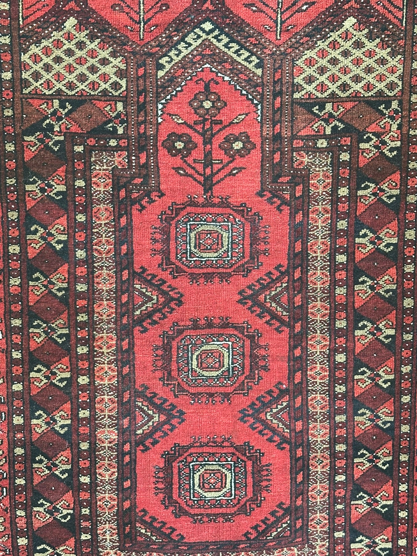 Orientteppich handgeknüpft Belutsch Gebetsteppich 130x76 cm