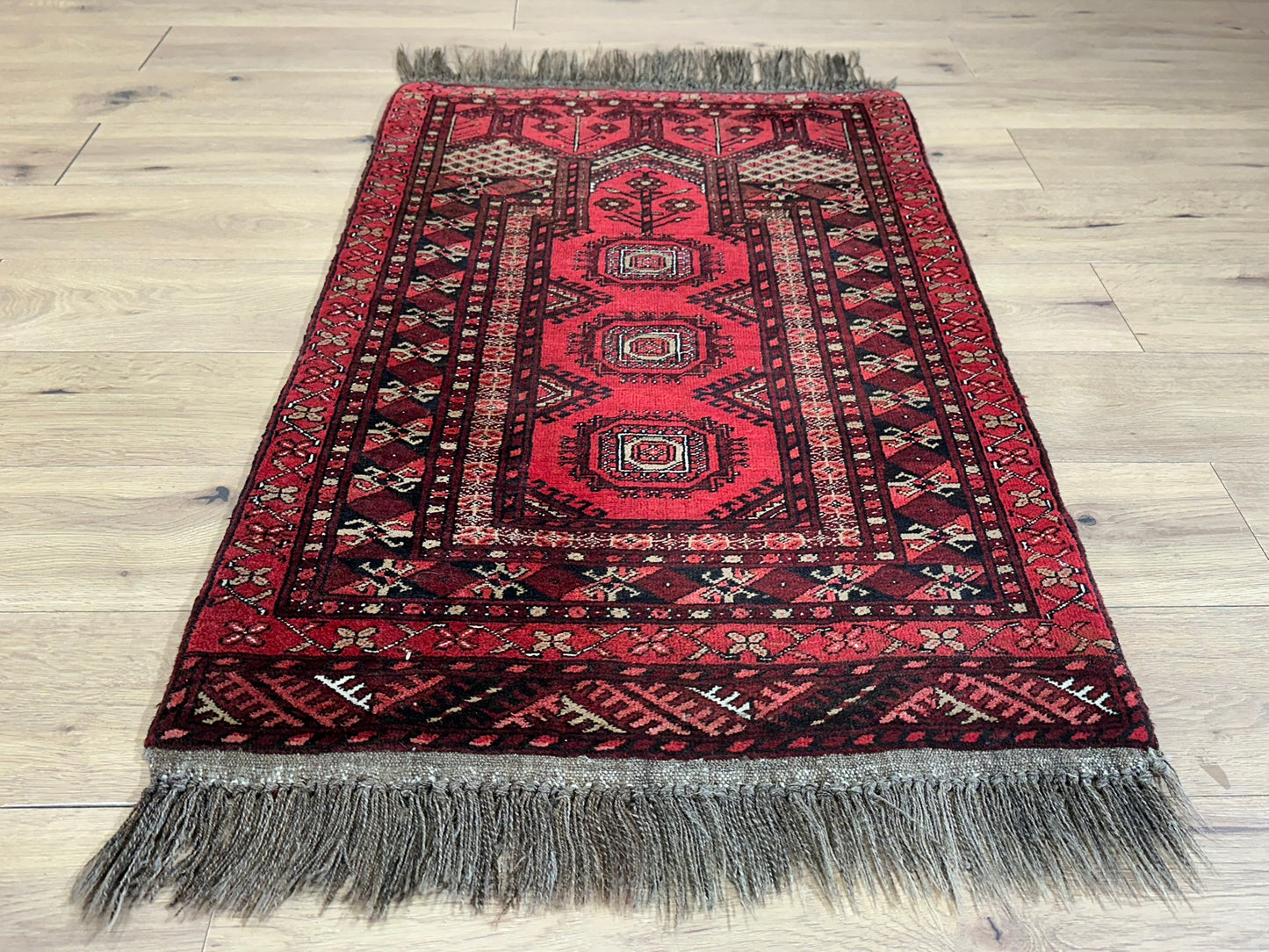Orientteppich handgeknüpft Belutsch Gebetsteppich 130x76 cm