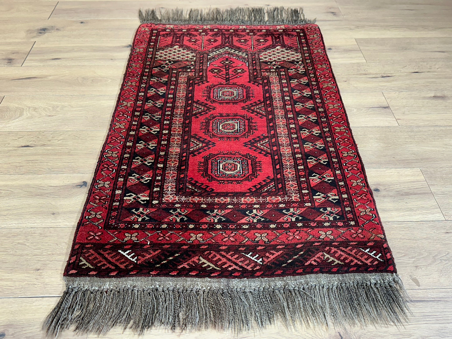 Orientteppich handgeknüpft Belutsch Gebetsteppich 130x76 cm