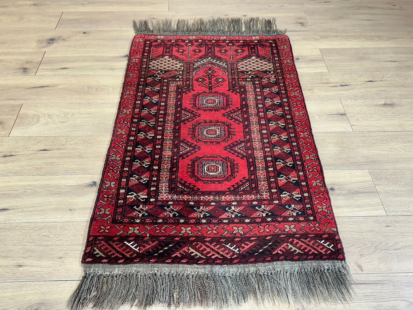 Orientteppich handgeknüpft Belutsch Gebetsteppich 130x76 cm