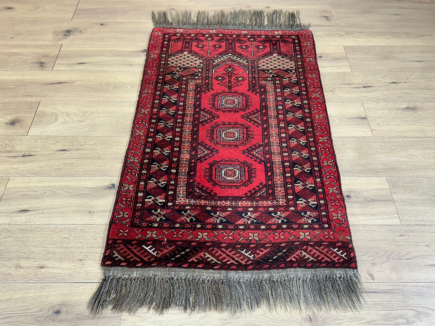 Orientteppich handgeknüpft Belutsch Gebetsteppich 130x76 cm