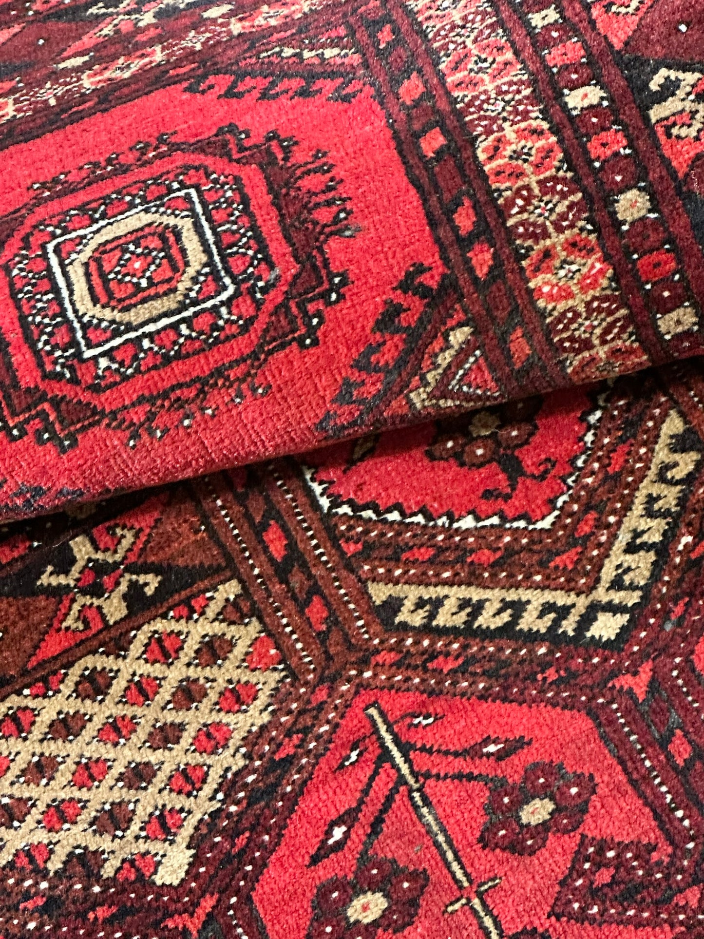 Orientteppich handgeknüpft Belutsch Gebetsteppich 130x76 cm