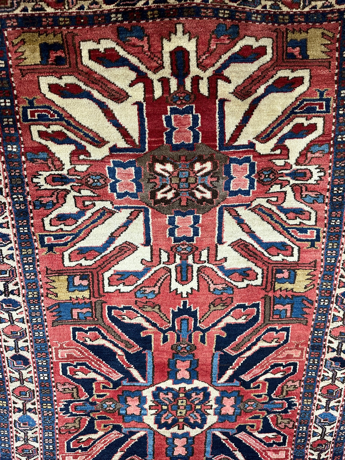 Handgeknüpfter Perser Orientteppich - Heriz Läufer Naturfarben 320x105cm