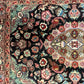 Handgeknüpfter Orientteppich Kaschmir Ghom Medaillon mit Blumen Muster 95x70cm