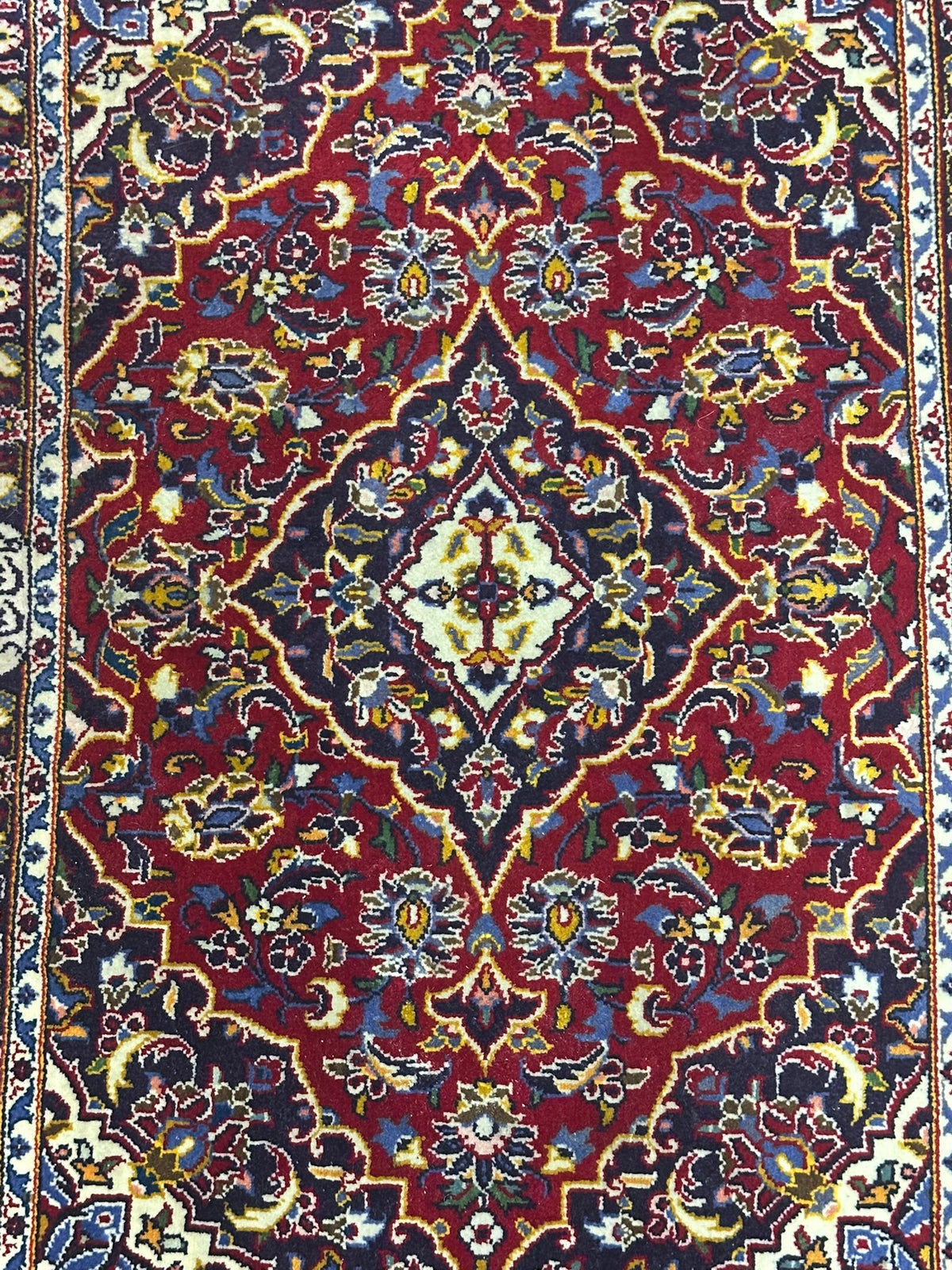 Orientteppich handgeknüpft Keschan signiert 97x96 cm