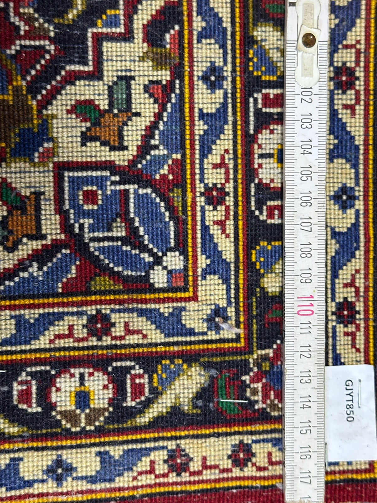 Orientteppich handgeknüpft Keschan signiert 97x96 cm