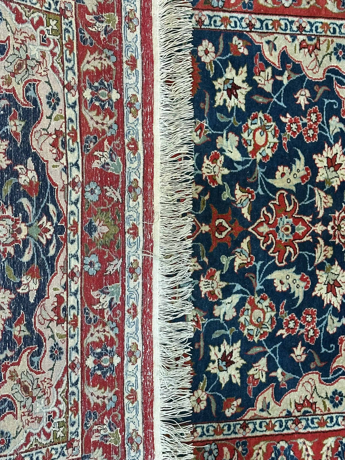Orientteppich handgeknüpft Isfahan Kork fein 143x105 cm